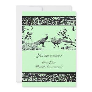 WEDDING LOVE BIRDS ,black and white green