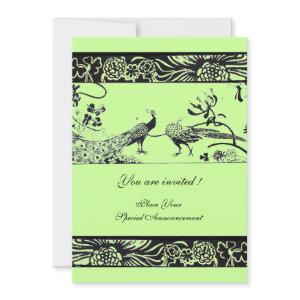 WEDDING LOVE BIRDS ,black and white green