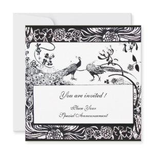 WEDDING LOVE BIRDS ,black and white