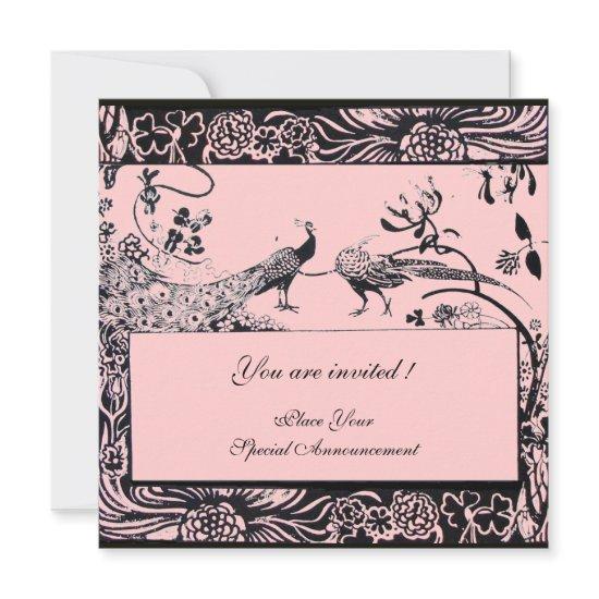 WEDDING LOVE BIRDS ,black and white ,pink