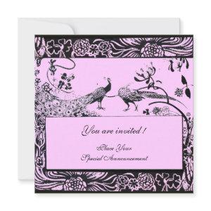 WEDDING LOVE BIRDS ,black and white ,pink