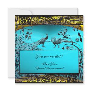 WEDDING LOVE BIRDS ,black and white ,yellow blue