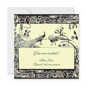 WEDDING LOVE BIRDS ,black and white ,yellow