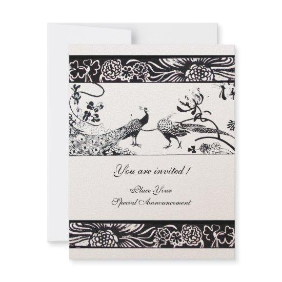 WEDDING LOVE BIRDS ,black champagne metallic paper