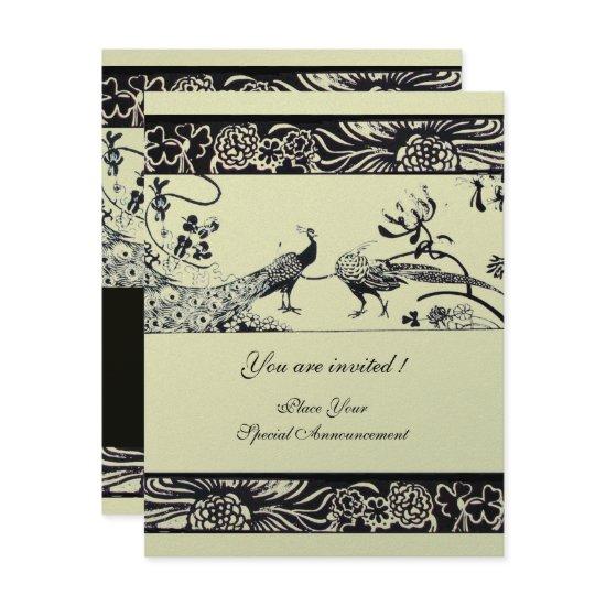 WEDDING LOVE BIRDS ,black ,silver metallic paper