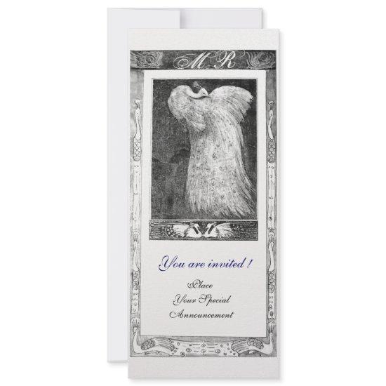 WEDDING LOVE PEACOCK MONOGRAM ,black white