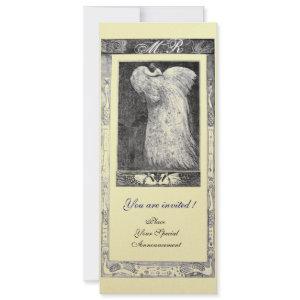 WEDDING LOVE PEACOCK MONOGRAM ,black white