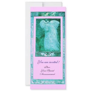 WEDDING LOVE PEACOCK MONOGRAM ,blue pink