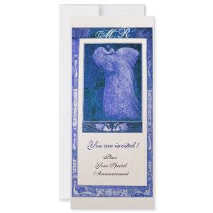 WEDDING LOVE PEACOCK MONOGRAM Blue Whıte Champagne