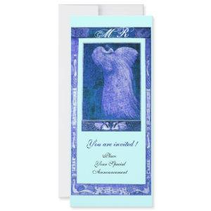 WEDDING LOVE PEACOCK MONOGRAM ,blue white