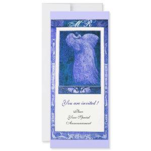 WEDDING LOVE PEACOCK MONOGRAM ,blue white