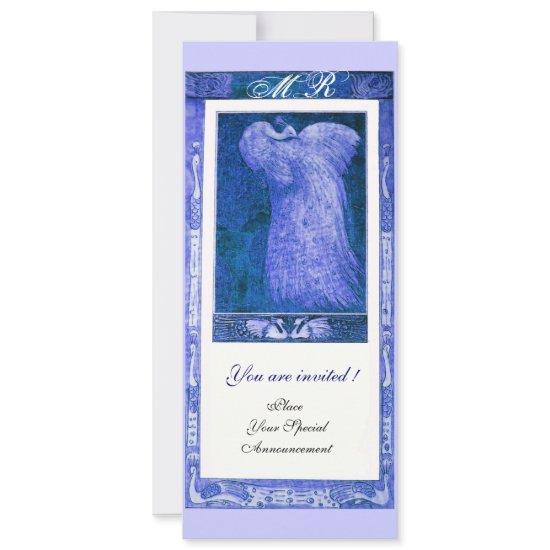 WEDDING LOVE PEACOCK MONOGRAM ,blue white