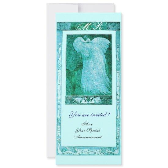 WEDDING LOVE PEACOCK MONOGRAM ,blue white