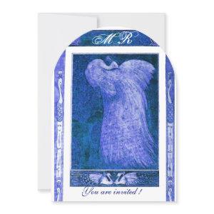 WEDDING LOVE PEACOCK MONOGRAM Blue White