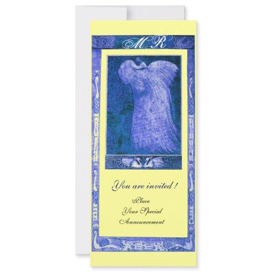 WEDDING LOVE PEACOCK MONOGRAM ,blue yellow