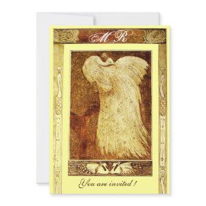 WEDDING LOVE PEACOCK MONOGRAM ,brown  yellow