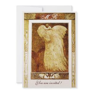 WEDDING LOVE PEACOCK MONOGRAM ,brown  yellow white