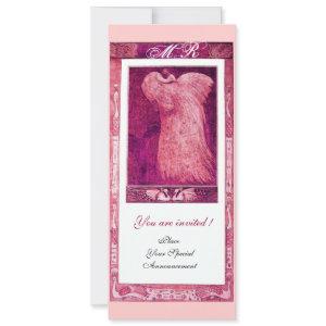 WEDDING LOVE PEACOCK MONOGRAM ,pink red white