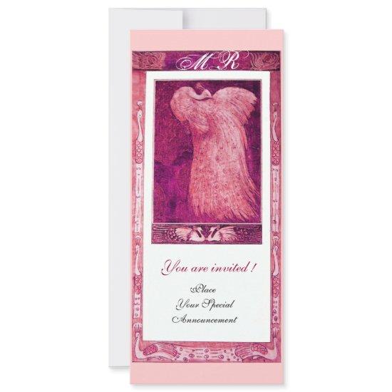 WEDDING LOVE PEACOCK MONOGRAM ,pink red white