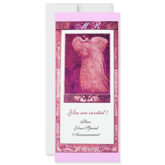 WEDDING LOVE PEACOCK MONOGRAM ,pink red white