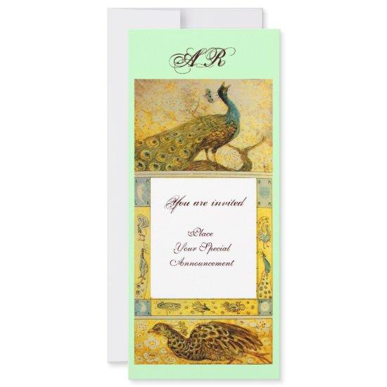 WEDDING LOVE PEACOCKS MONOGRAM ,brown green yellow