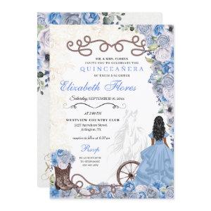Western Blue Princess Floral Charra Quinceañera