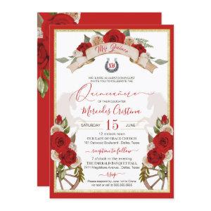 Western Charro Apple Red Horses Quinceanera
