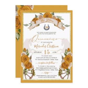 Western Charro Golden Yellow Roses Quinceanera
