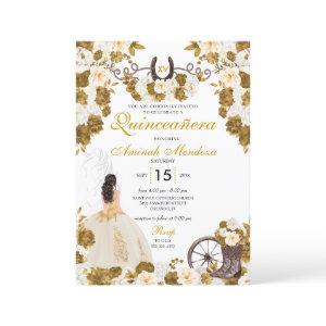 Western Gold Ivory Charro Cowgirl Quinceañera