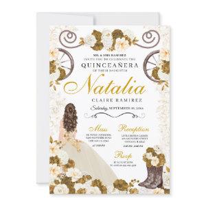 Western Gold & Ivory Princess Cowgirl Quinceanera