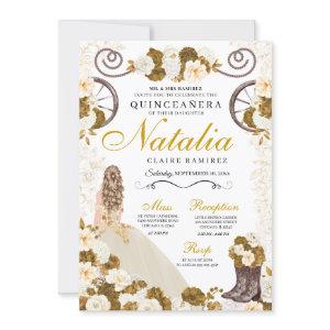 Western Gold & Ivory Princess Cowgirl Quinceanera