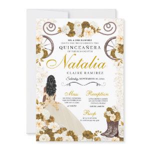 Western Gold & Ivory Princess Cowgirl Quinceanera