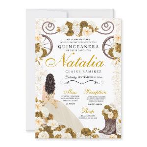 Western Gold & Ivory Princess Cowgirl Quinceanera