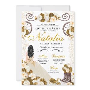 Western Gold & Ivory Princess Cowgirl Quinceanera