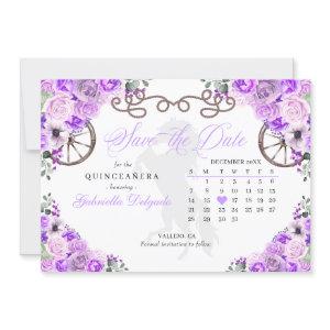 Western Lilac Charro Quinceañera Save The Date