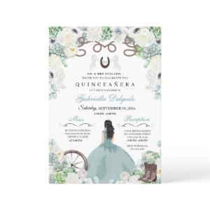 Western Mint Green Horse Charra Quinceañera