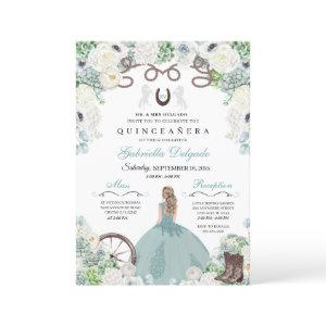 Western Mint Green Horse Charra Quinceañera