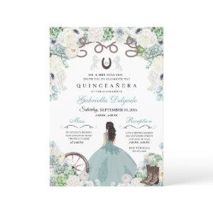 Western Mint Green Horse Charra Quinceañera