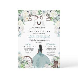 Western Mint Green Horse Charra Quinceañera