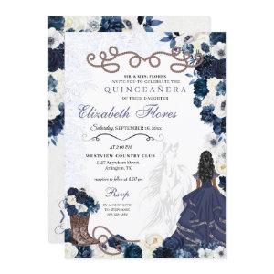 Western Navy Blue Princess Charra Quinceañera