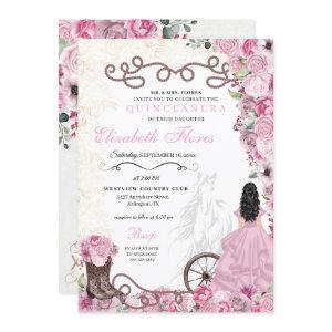 Western Pink Princess Floral Charra Quinceañera