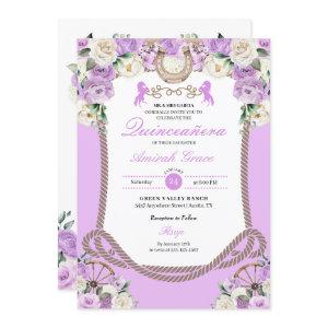 Western Purple Charro Cowgirl Quinceañera