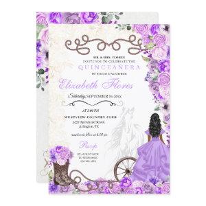 Western Purple Princess Floral Charra Quinceañera