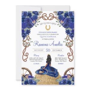 Western Quinceañera Blue Floral Charro