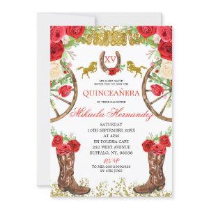 Western Red Rose Charra Quinceanera