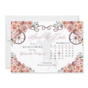 Western Rose Gold Charro Quinceañera Save The Date