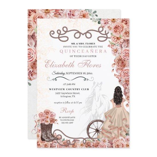 Western Rose Gold Princess Charra Quinceañera