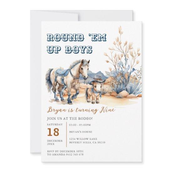 Western Round 'Em Up Boys Cowboy Birthday Party