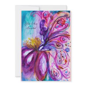 WHIMSICAL CUTE FLOWER FAIRY IN PINK,GOLD SPARKLES