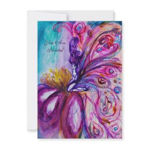 WHIMSICAL CUTE FLOWER FAIRY IN PINK,GOLD SPARKLES
